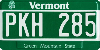 VT license plate PKH285