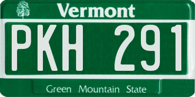 VT license plate PKH291