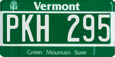VT license plate PKH295