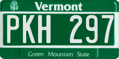 VT license plate PKH297