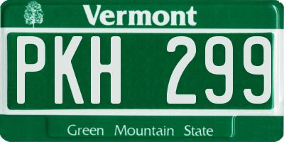 VT license plate PKH299