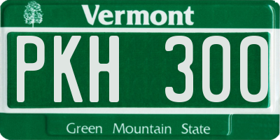 VT license plate PKH300