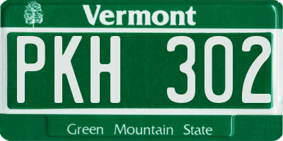 VT license plate PKH302