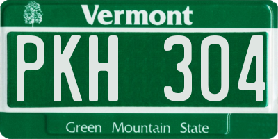VT license plate PKH304