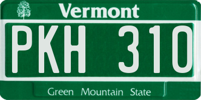 VT license plate PKH310