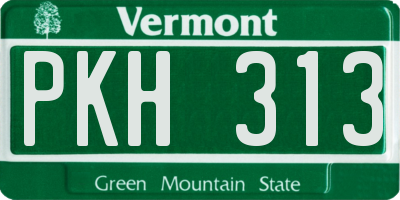VT license plate PKH313