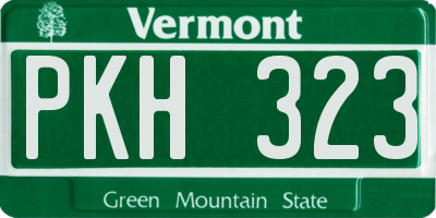 VT license plate PKH323