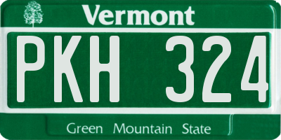 VT license plate PKH324