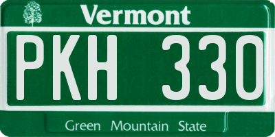 VT license plate PKH330