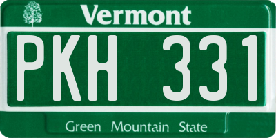 VT license plate PKH331