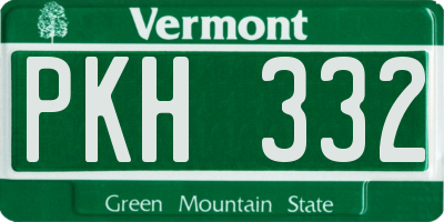 VT license plate PKH332