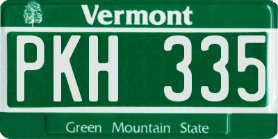 VT license plate PKH335