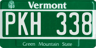 VT license plate PKH338