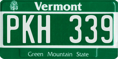 VT license plate PKH339