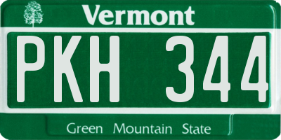 VT license plate PKH344