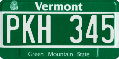 VT license plate PKH345