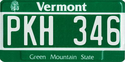 VT license plate PKH346