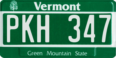 VT license plate PKH347