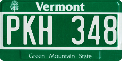 VT license plate PKH348