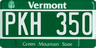 VT license plate PKH350