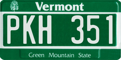 VT license plate PKH351