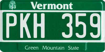 VT license plate PKH359