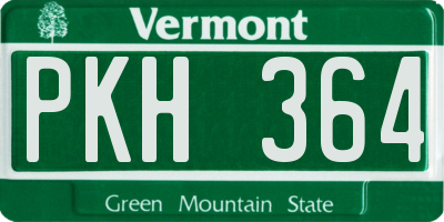 VT license plate PKH364
