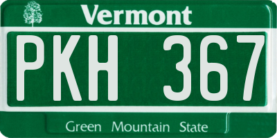 VT license plate PKH367