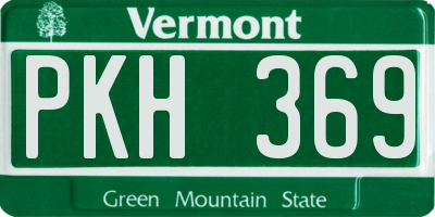 VT license plate PKH369