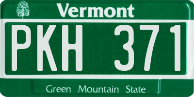VT license plate PKH371