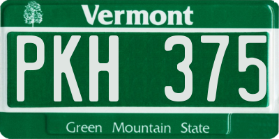 VT license plate PKH375
