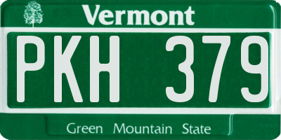 VT license plate PKH379