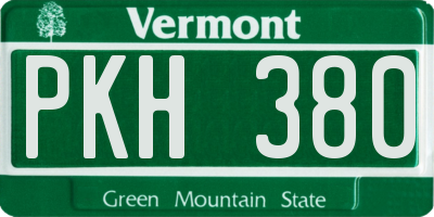 VT license plate PKH380