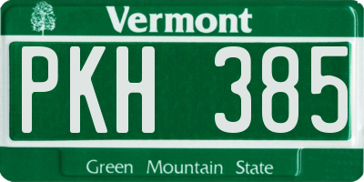 VT license plate PKH385
