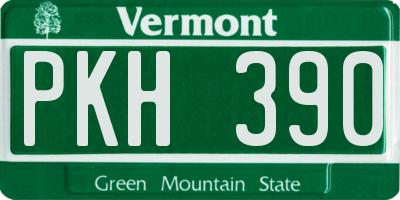 VT license plate PKH390