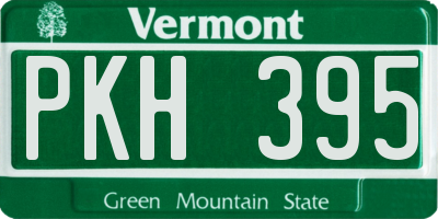 VT license plate PKH395