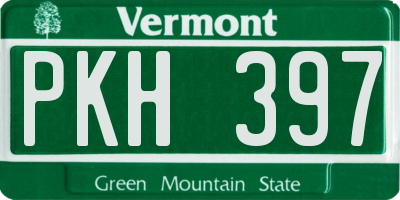 VT license plate PKH397
