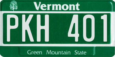 VT license plate PKH401