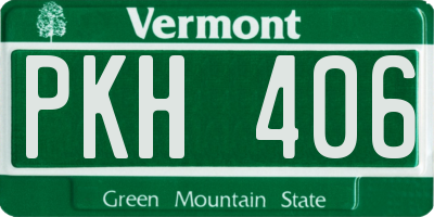 VT license plate PKH406