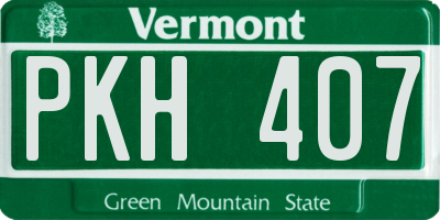 VT license plate PKH407