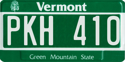 VT license plate PKH410