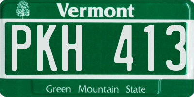 VT license plate PKH413