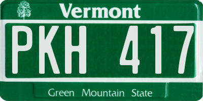 VT license plate PKH417
