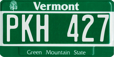 VT license plate PKH427
