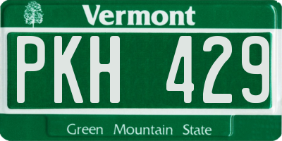 VT license plate PKH429