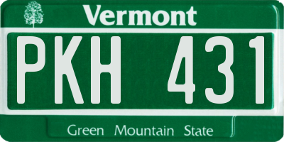 VT license plate PKH431