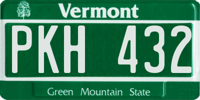 VT license plate PKH432