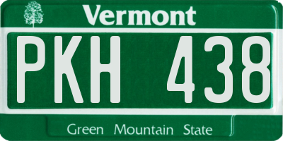 VT license plate PKH438