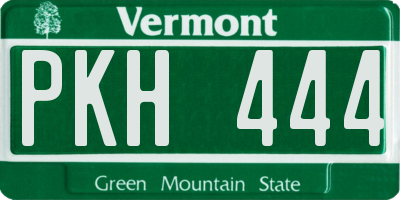 VT license plate PKH444