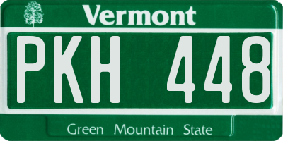 VT license plate PKH448